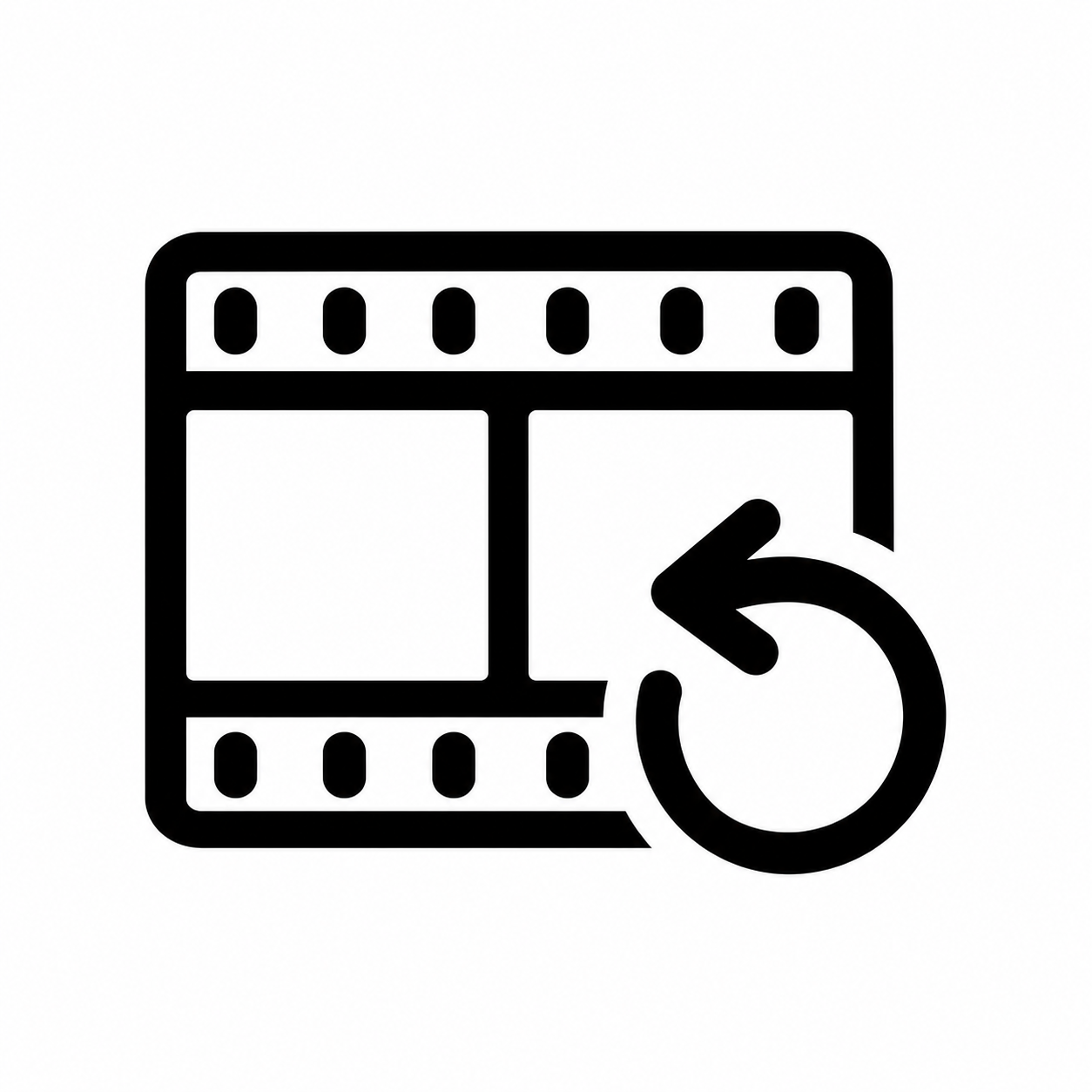 Film scans with a recovery arrow